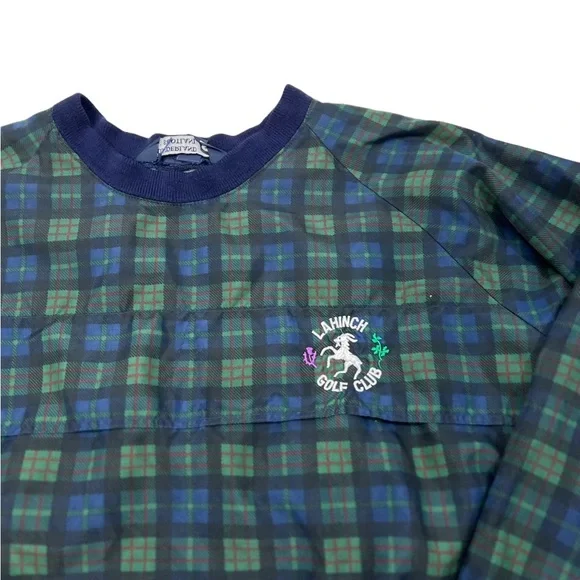 Sunderland Scotland Men Large Plaid Pullover Golf Windbreaker Jacket - Picture 10 of 10
